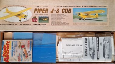SIG (American) a boxed Plastic and Balsawood 1/4 Scale PIPER J-3 CUB