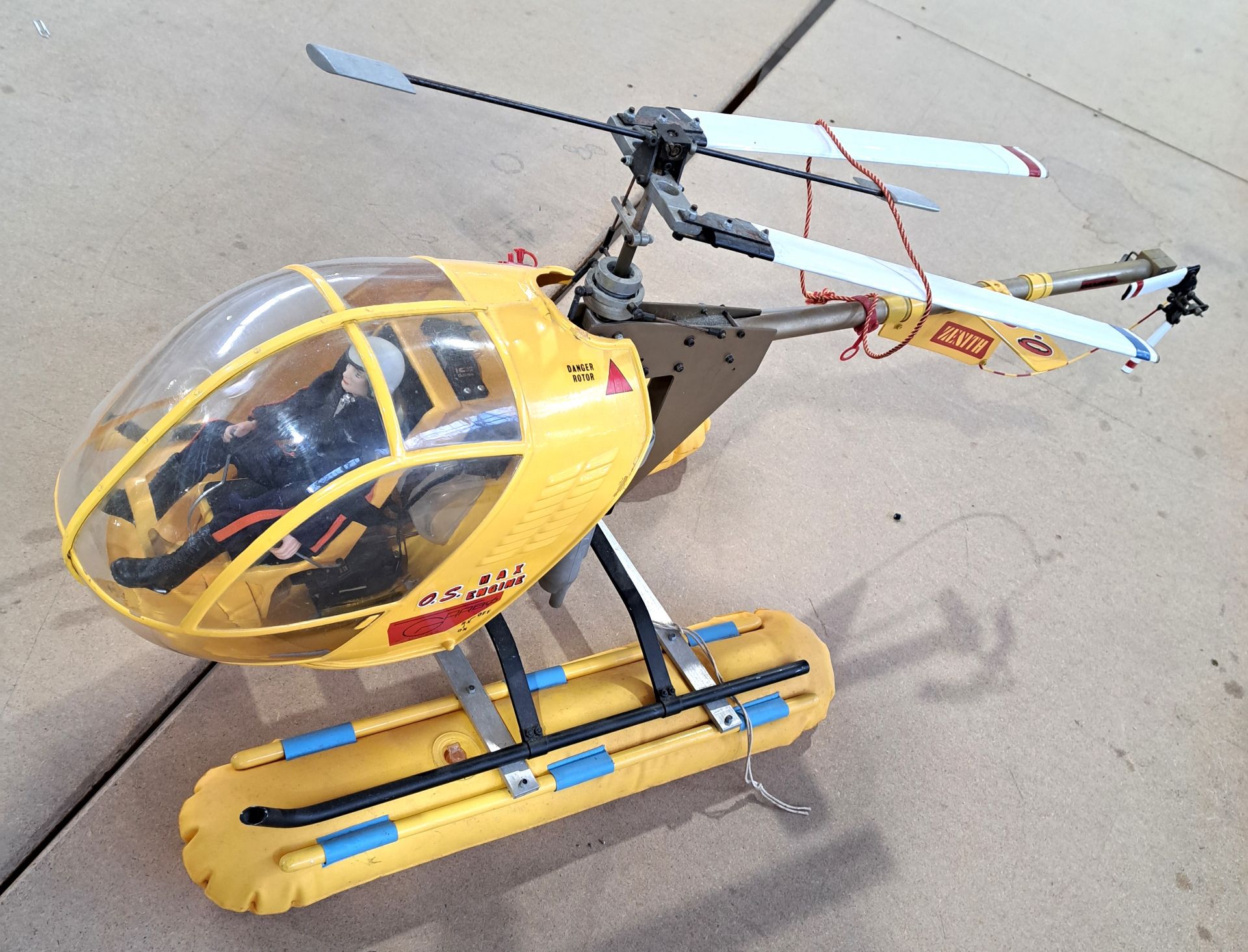 Garbo RC Models, an unboxed assembled Radio Controlled Petrol "Zenith" Helicopter