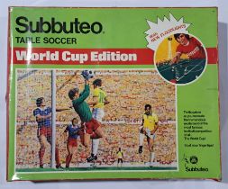 Subbuteo World Cup Edition, to include generic blue and white team, generic red and white team an...