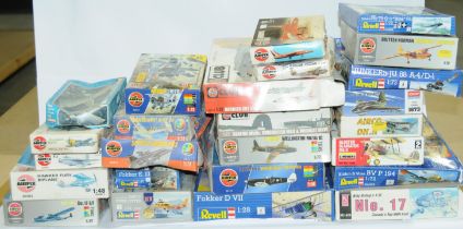 Airfix, Revell & Similar a boxed group of model Aircraft kits to include