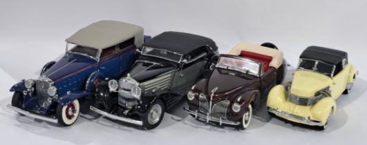 Franklin Mint a Unboxed Group to include, Cadillac, Zeppelin and similar. Some vehicles have brok...