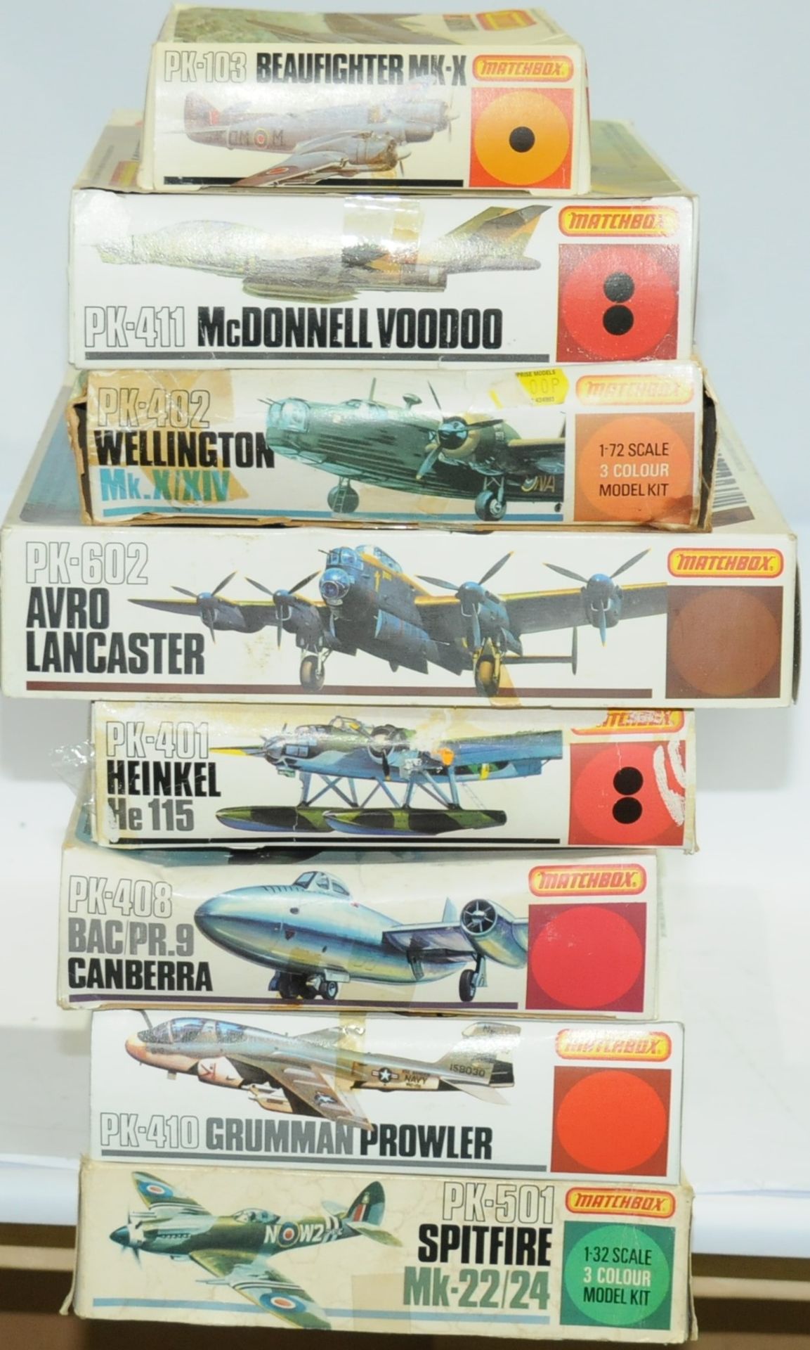 Matchbox a boxed group of model aircraft kits