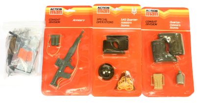 Palitoy Action Man Vintage accessory packs Combat Division group (1) Quarter-Masters Stores - Boo...