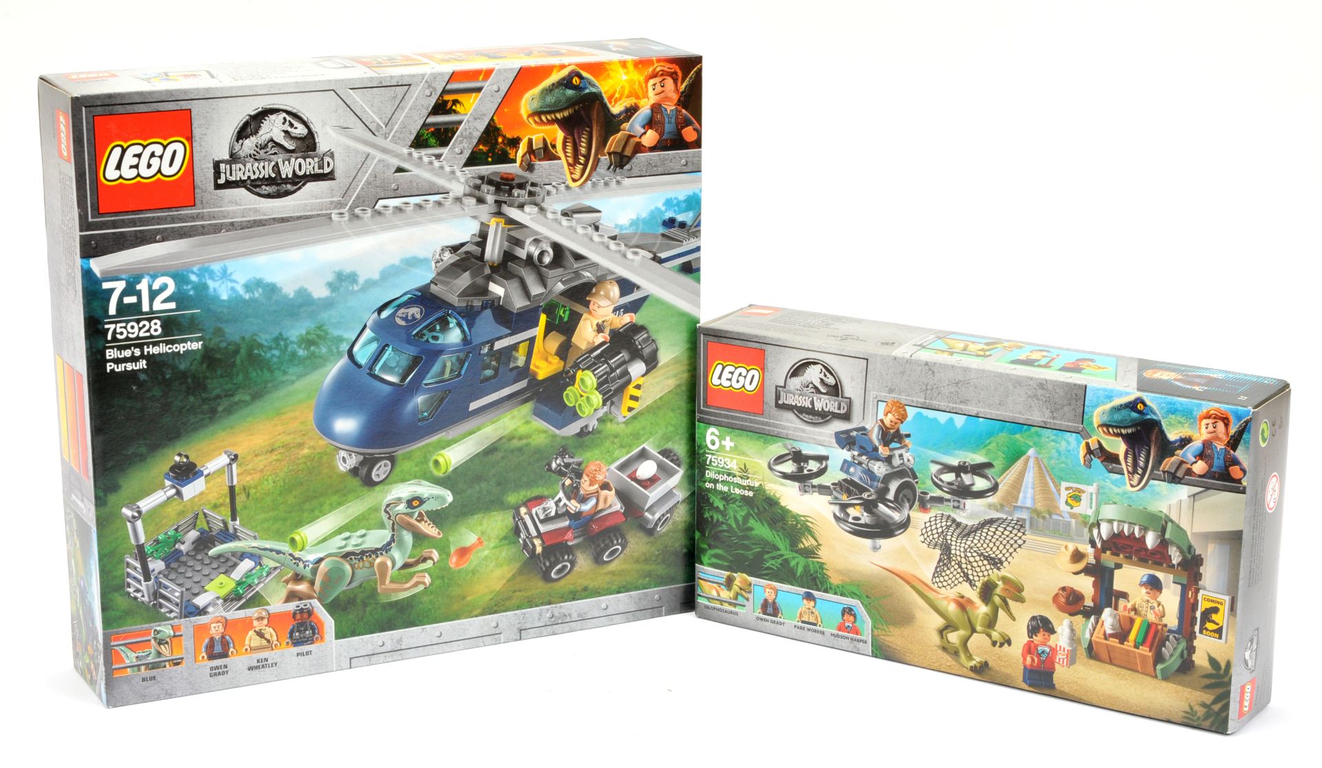 Lego Jurassic World sets to include 75928 Blue's Helicopter Pursuit, 75934 Dilophosaurus on the L...