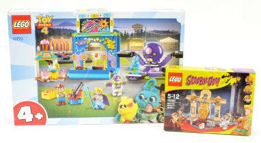 Lego sets to include Toy Story 4 set 10770 Buzz & Woody's Carnival Mania, Scooby Doo set 75900 Mu...