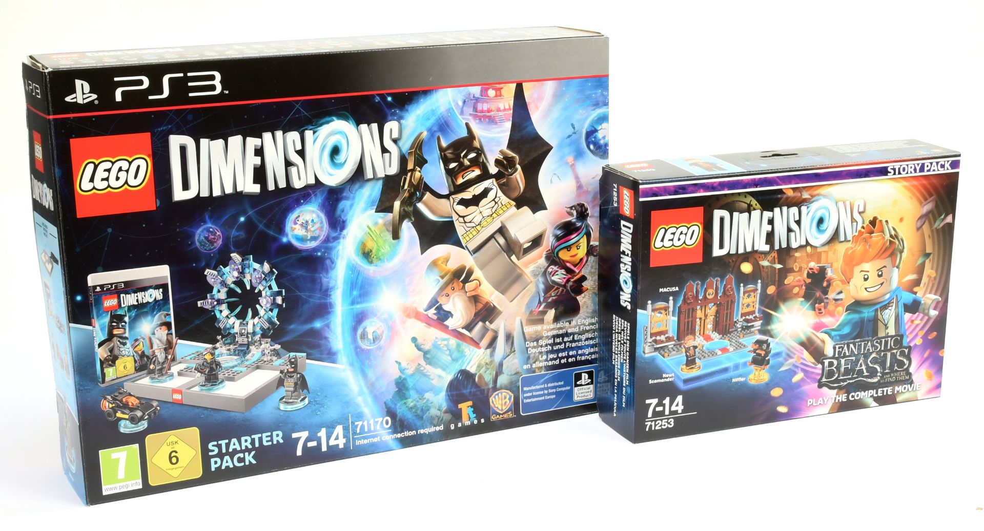 Lego Dimensions sets to include PS3 71170 Starter pack, 71253 Fantastic beasts Story pack. Both w...