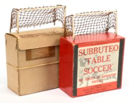 Subbuteo Table Soccer Vintage Celluloid Flats, includes original nets, paperwork, instructions - ...