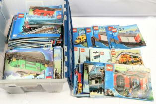 Lego, a large quantity of instruction manuals & booklets, mainly railway & Train related to inclu...