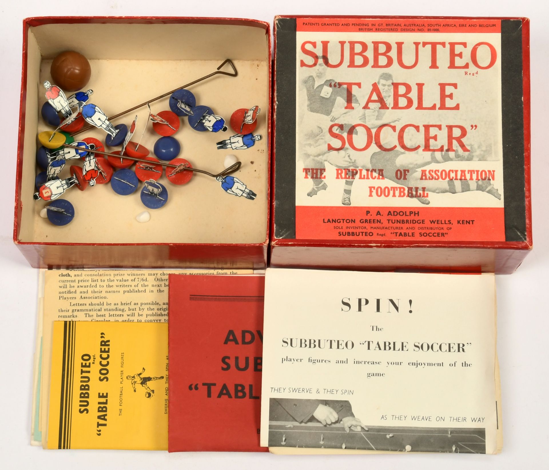 Subbuteo Table Soccer Vintage Celluloid Flats, includes original nets, paperwork, instructions - ... - Bild 2 aus 2