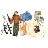 Palitoy Action Man Vintage - Tank Commander Painted head figure with Leather style Jacket, Binocu...