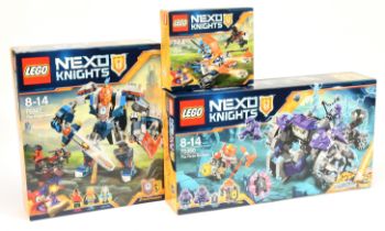 Lego Nexo Knights sets to include 70310 Knighton Battle Blaster, 70327 The King's Mech, 70350 The...
