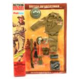 Palitoy Action Man Vintage 34317 British Infantryman, comprising Helmet, Battle Dress, Trousers, ...