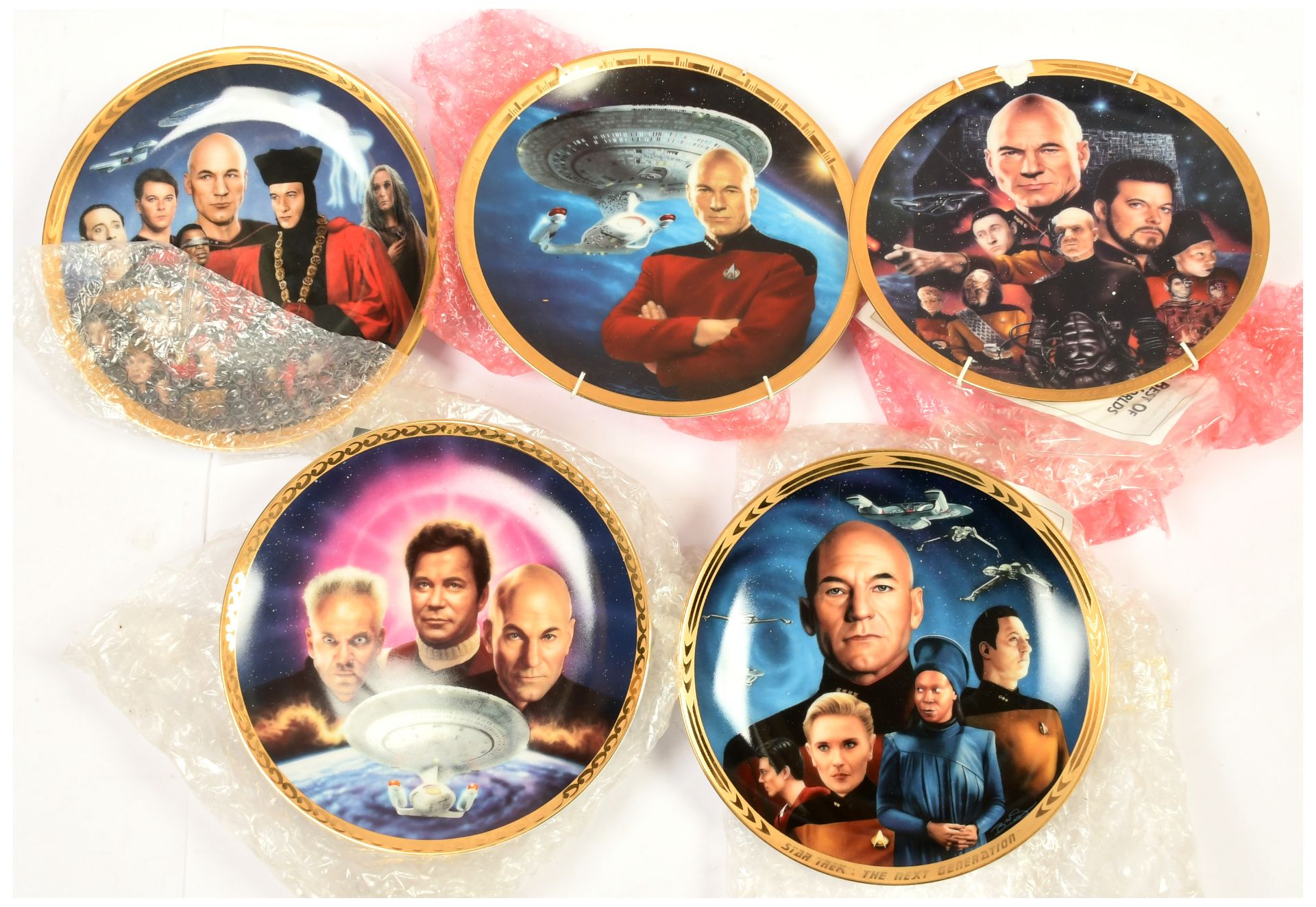 The Hamilton Collection Star Trek collectors plates x 5
