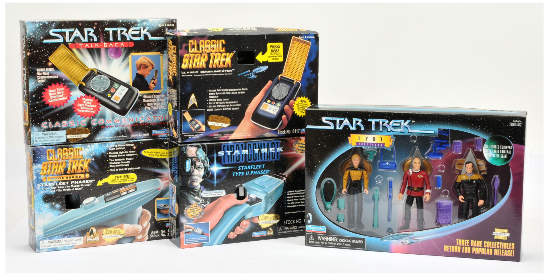 Playmates Star Trek related collectables x 5