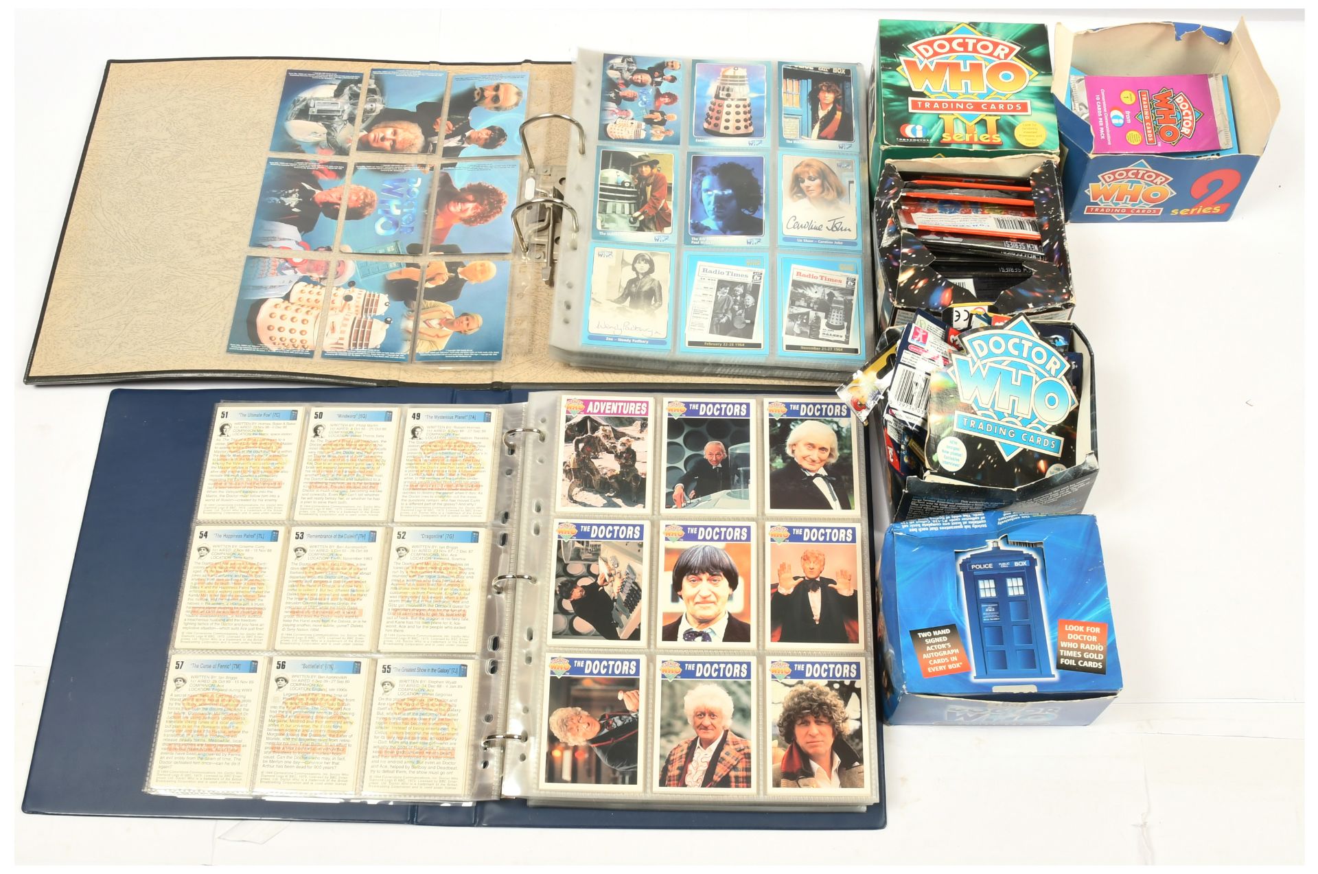 Collection of Binders x2 Doctor Who trading cards