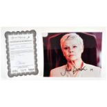 Dame Judy Dench signed 10x8 photo