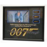 James Bond 007 The World is not Enough P90 Machine Gun bullet casings framed display