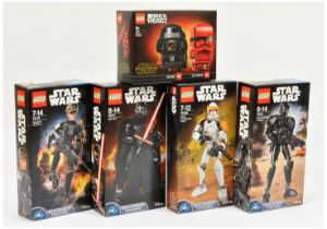 Lego Star Wars Buildable Figures x 4 plus Brick Headz set
