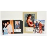 James Bond related signed photos and autograph display x 4