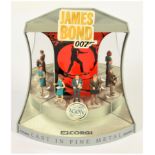 Corgi James Bond Icon Figurines x 3 and Display Stand