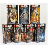 Lego Star Wars Buildable Figures x 7