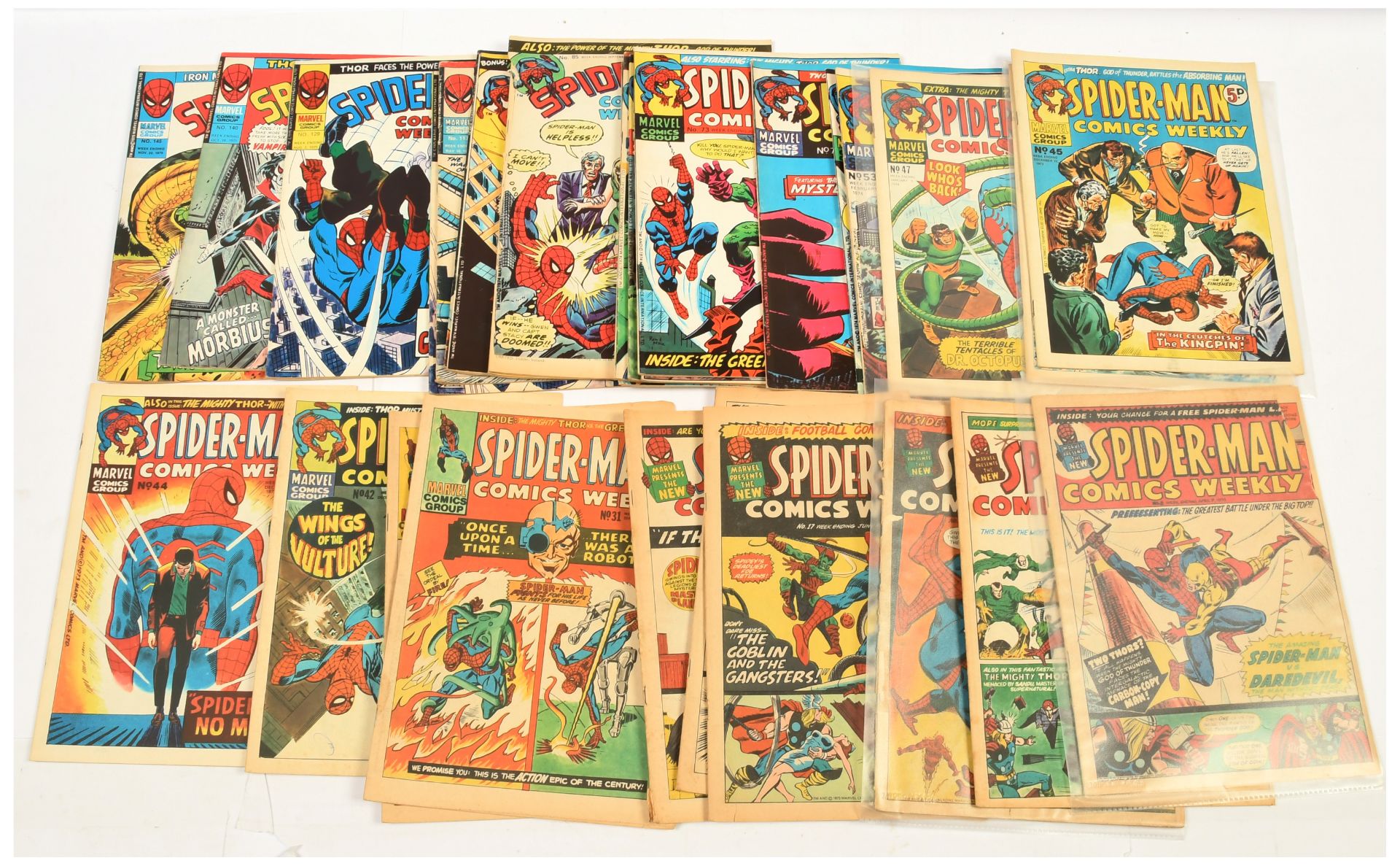 Marvel UK Silver Age Spider-Man Weekly comics x 29