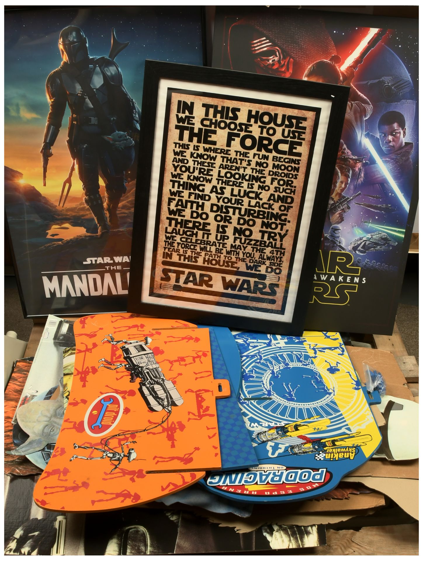 Large quantity of Star Wars modern issue posters, pictures, standees and others