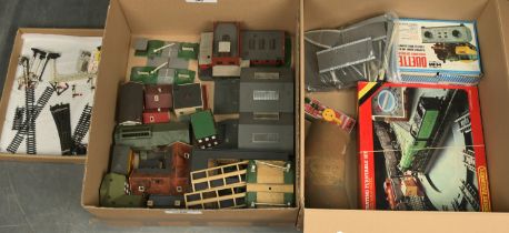 Hornby, Lima, Pola & others - group of buildings & accessories.