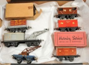 Hornby 0 Gauge group of NE Goods wagons