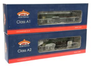 Bachmann 00 Gauge pair of BR lined green Steam outline Locomotives