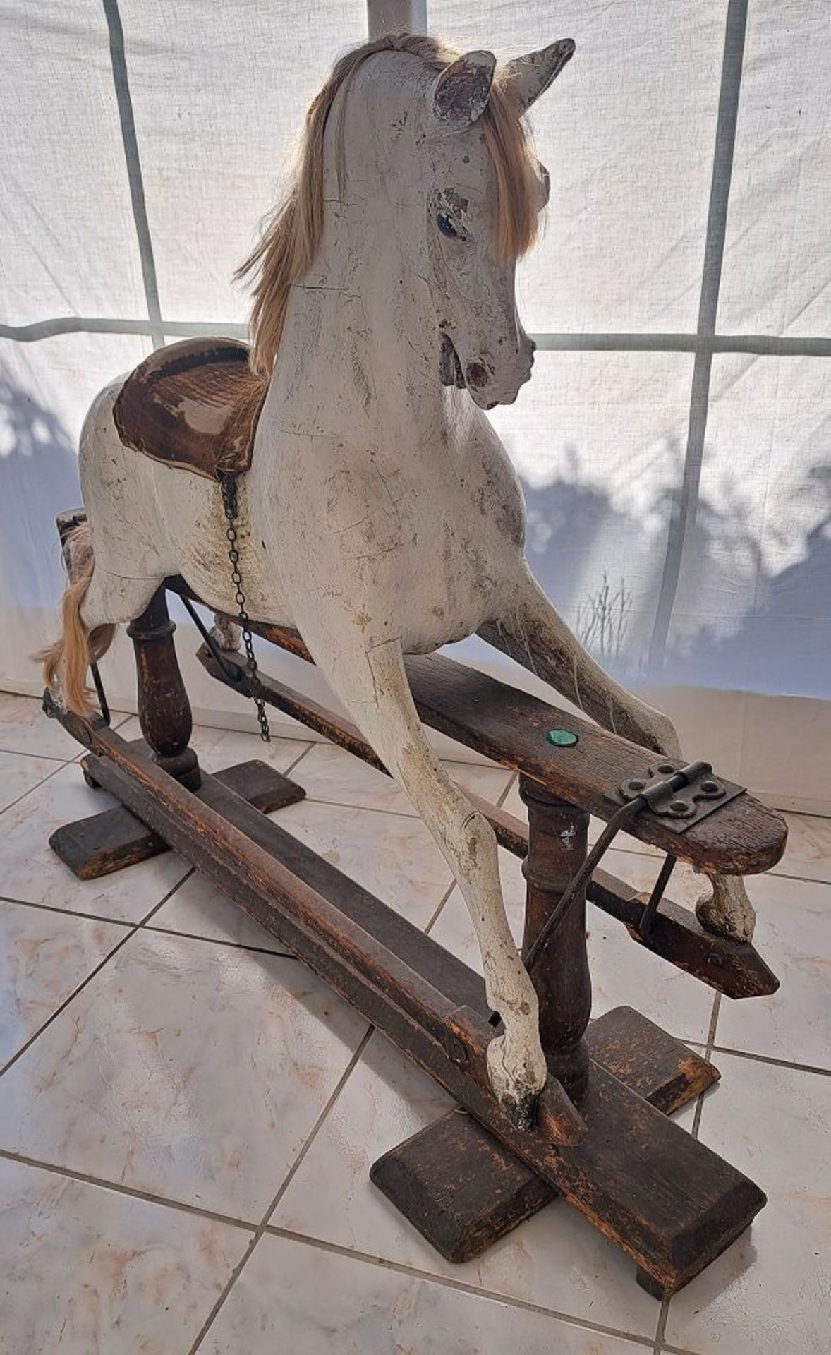 Antikes XXL Schaukelpferd Rocking Horse - Image 8 of 14
