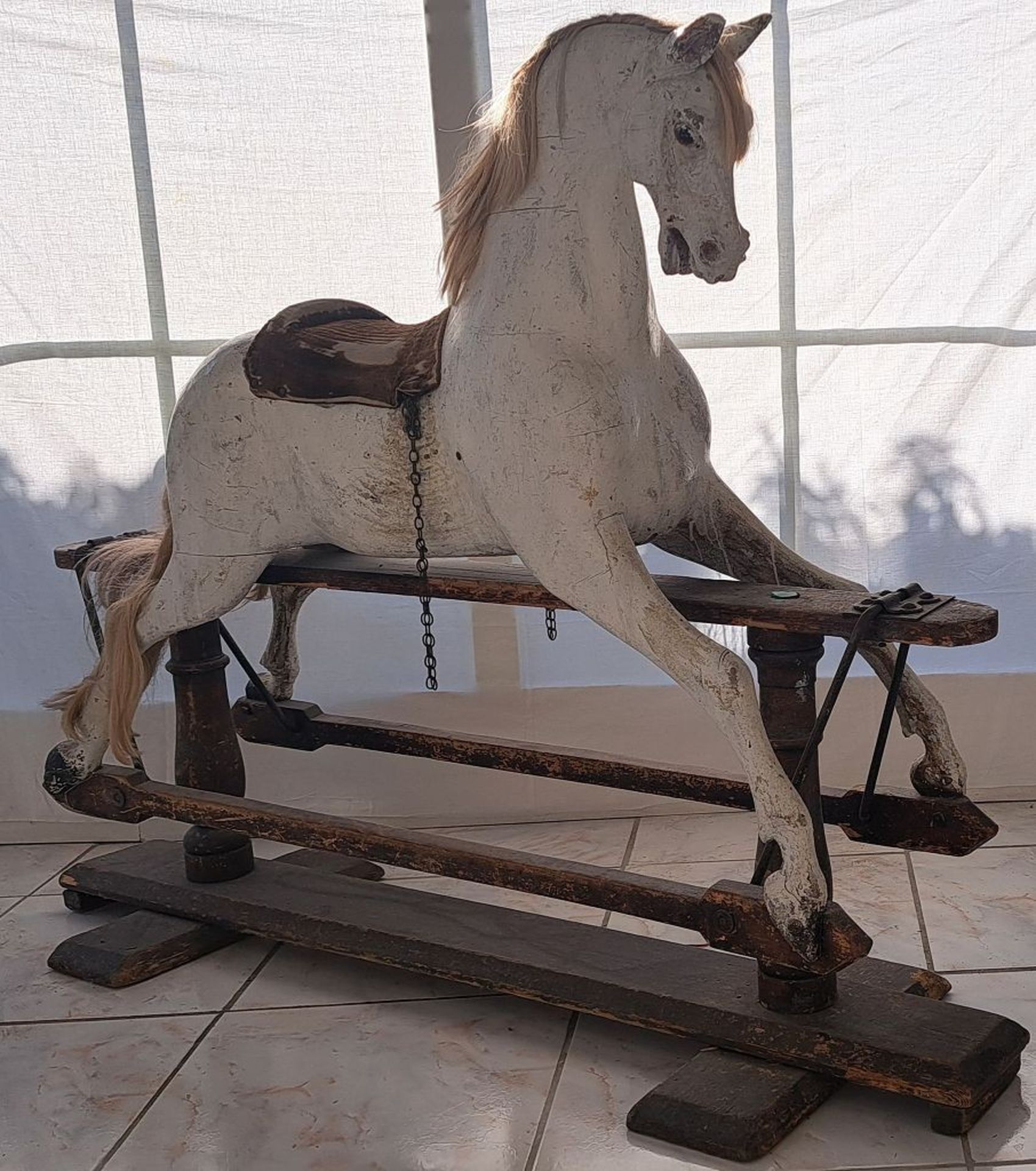 Antikes XXL Schaukelpferd Rocking Horse - Image 2 of 14
