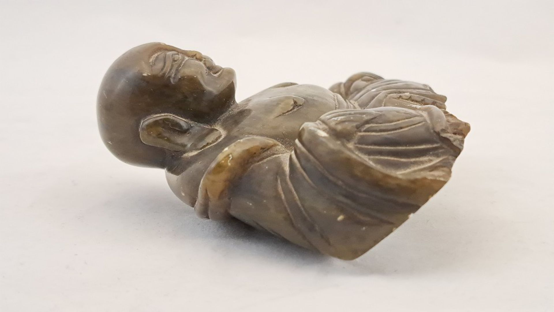 Alter Stein Buddha ca. 9,5 x 8cm - Bild 2 aus 5