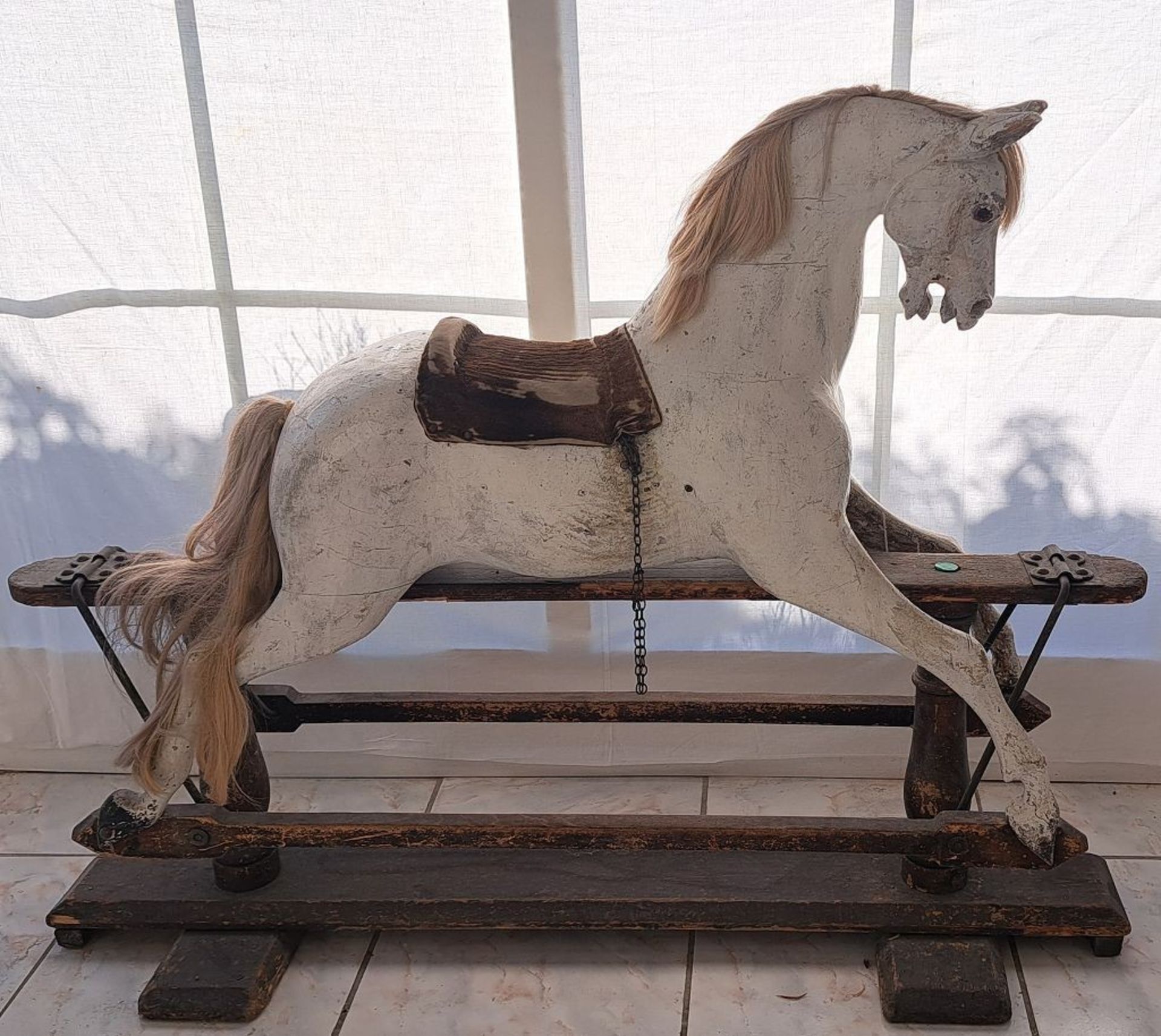 Antikes XXL Schaukelpferd Rocking Horse - Image 3 of 14