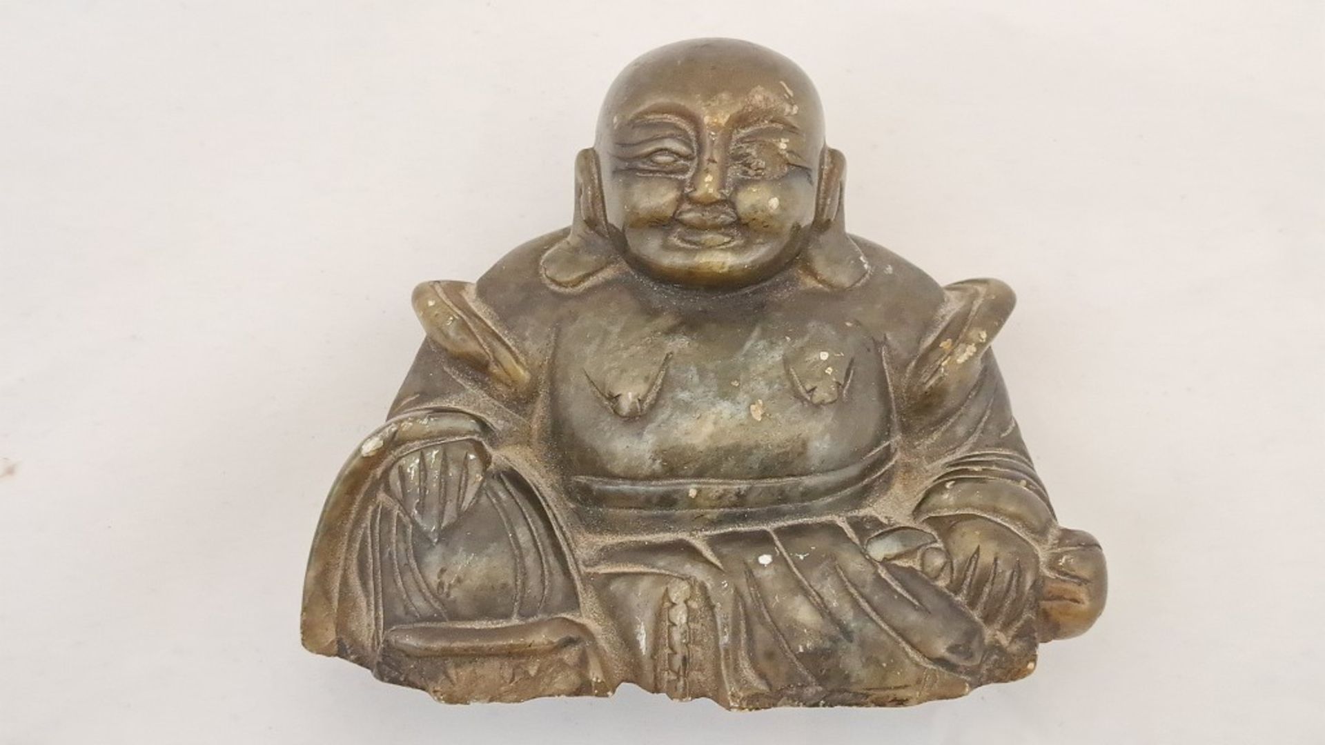 Alter Stein Buddha ca. 9,5 x 8cm - Bild 5 aus 5