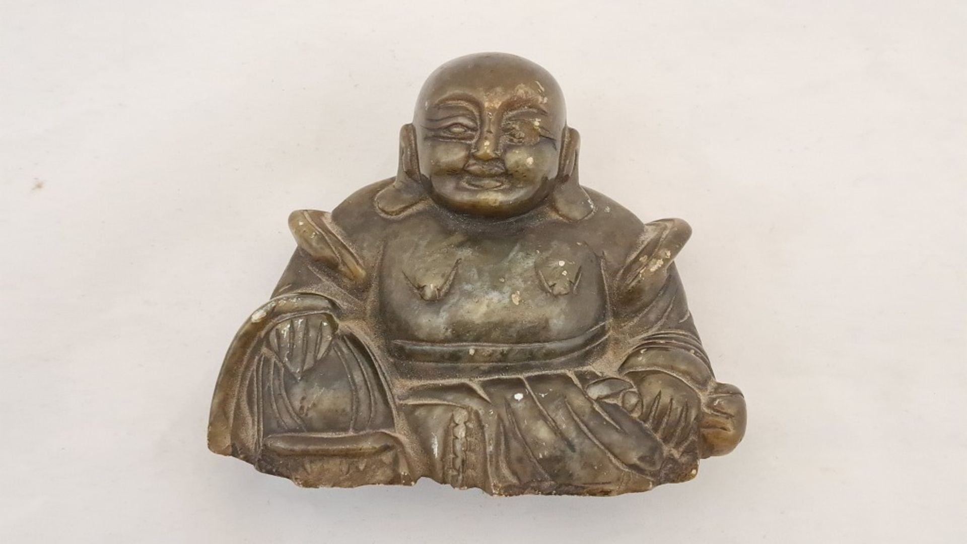 Alter Stein Buddha ca. 9,5 x 8cm - Bild 4 aus 5