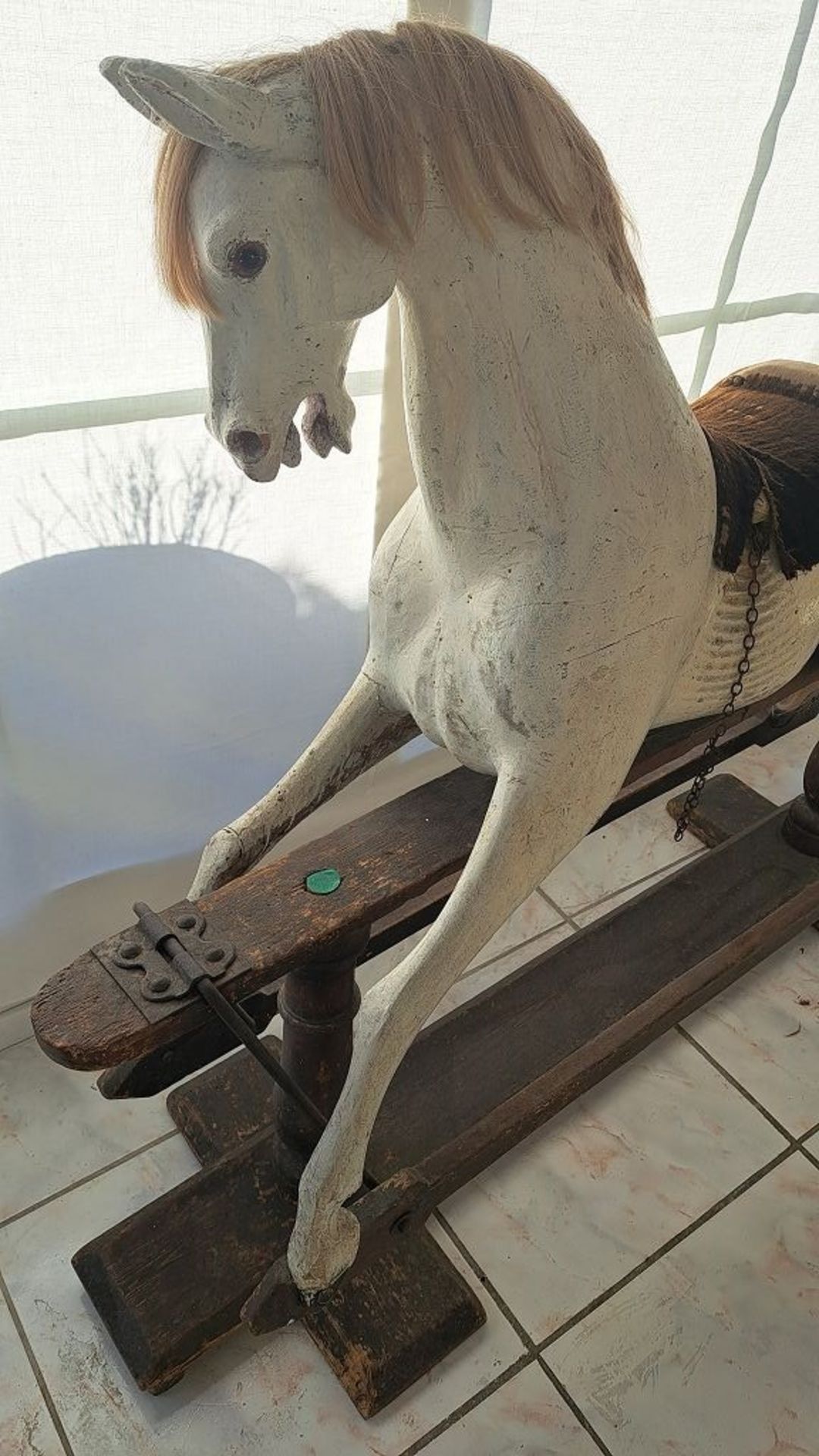 Antikes XXL Schaukelpferd Rocking Horse - Image 12 of 14