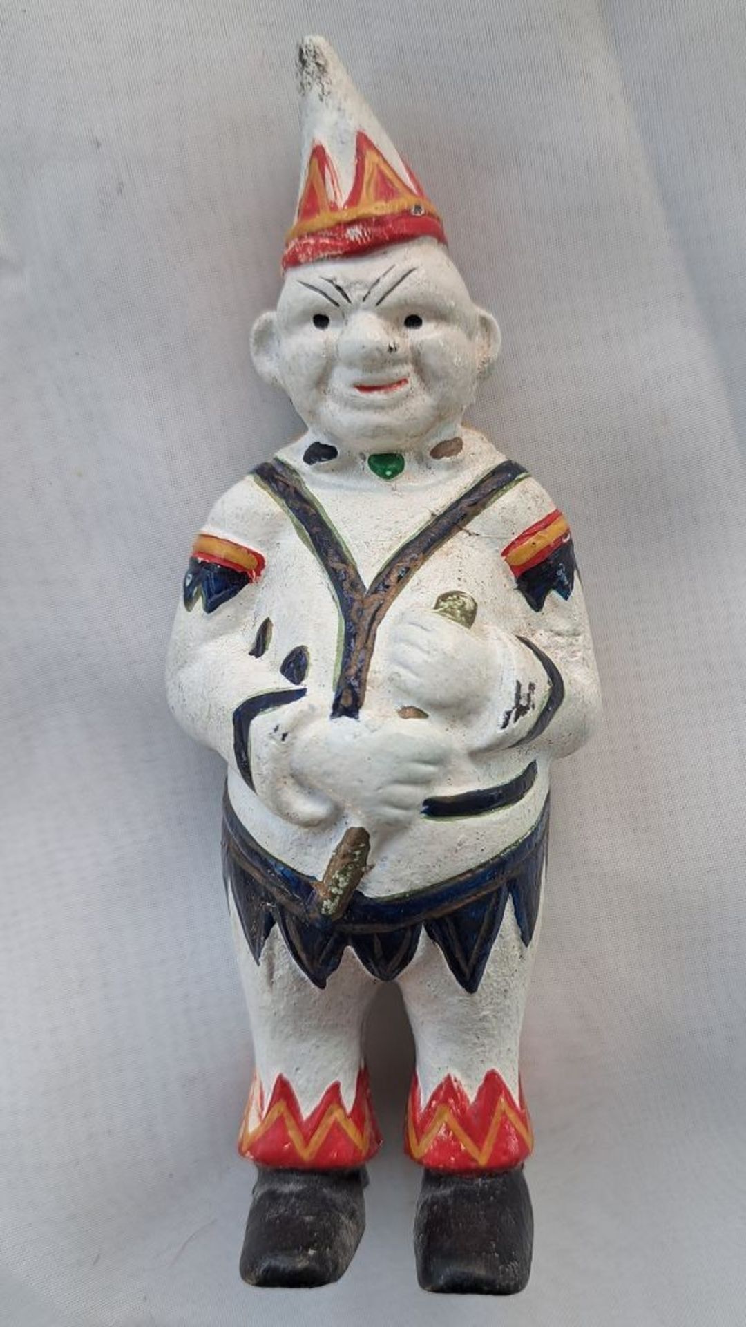 Antike Spardose handbemalter Clown Harlekin - Image 4 of 4