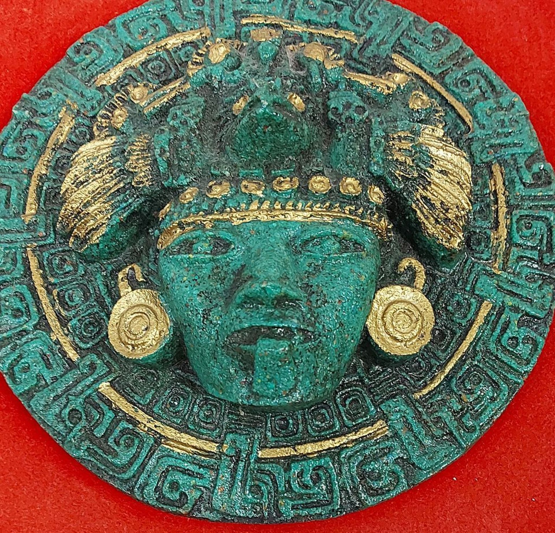 Mexican Folk Art Azteken Kopf - Bild 2 aus 4