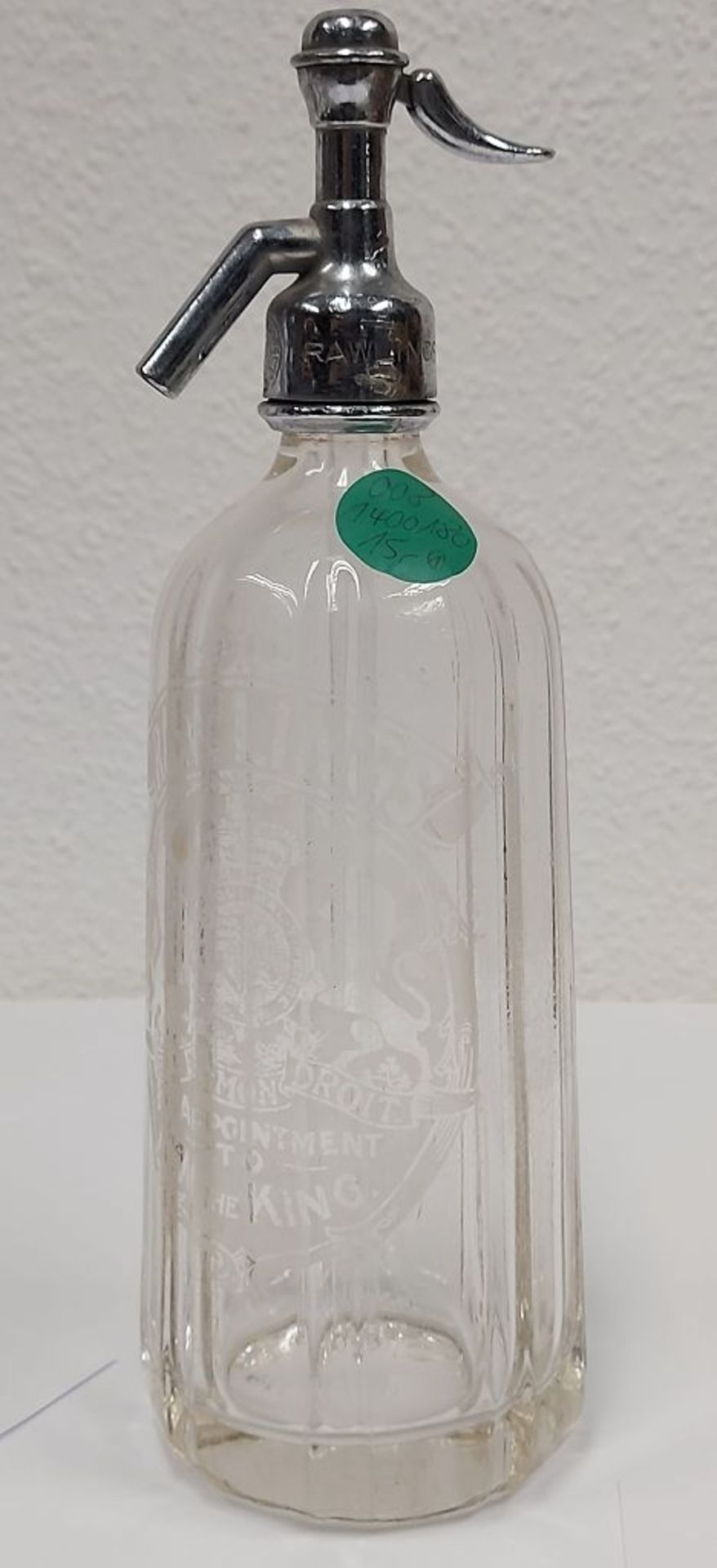 Antiker Glas-Sodasiphon