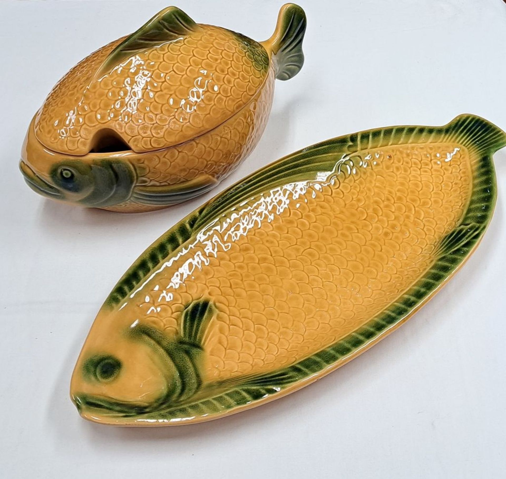 XXL Keramik Fisch Terrine & Platte - Bild 2 aus 4