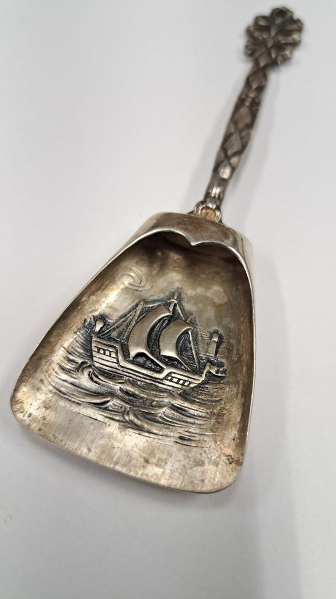 Antike Silber maritime Zuckerschaufel