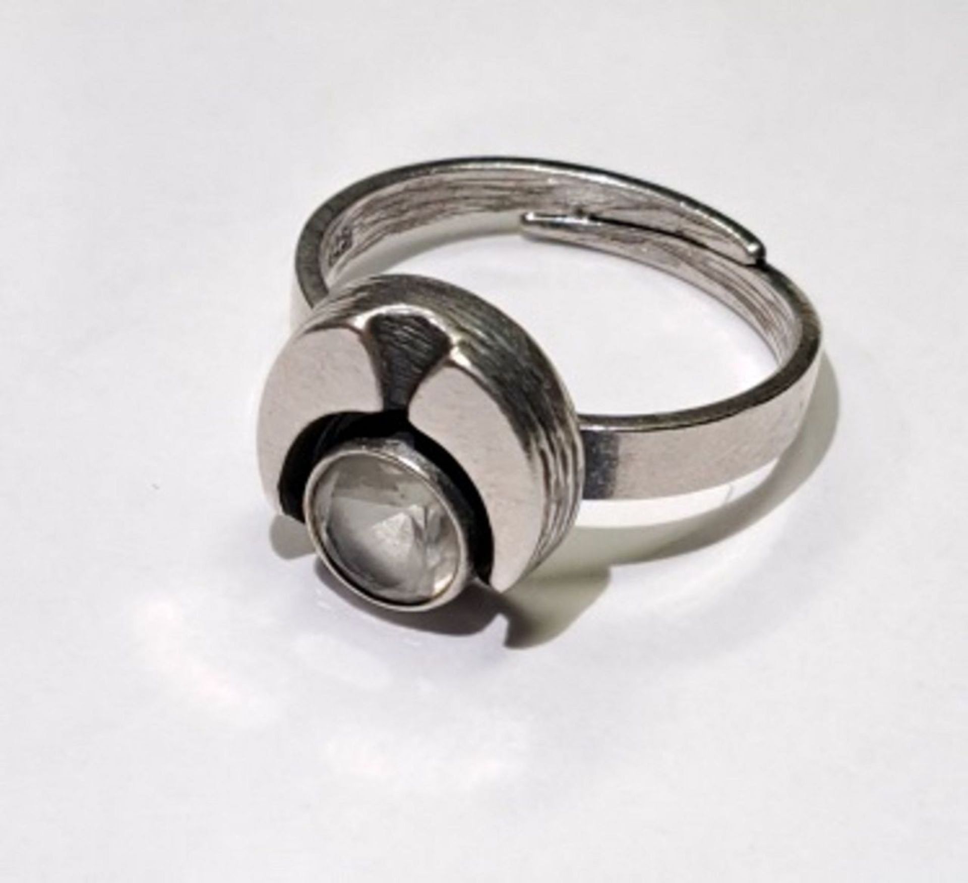 925er Silber Finnland Modernist Ninex Ring - Bild 2 aus 5