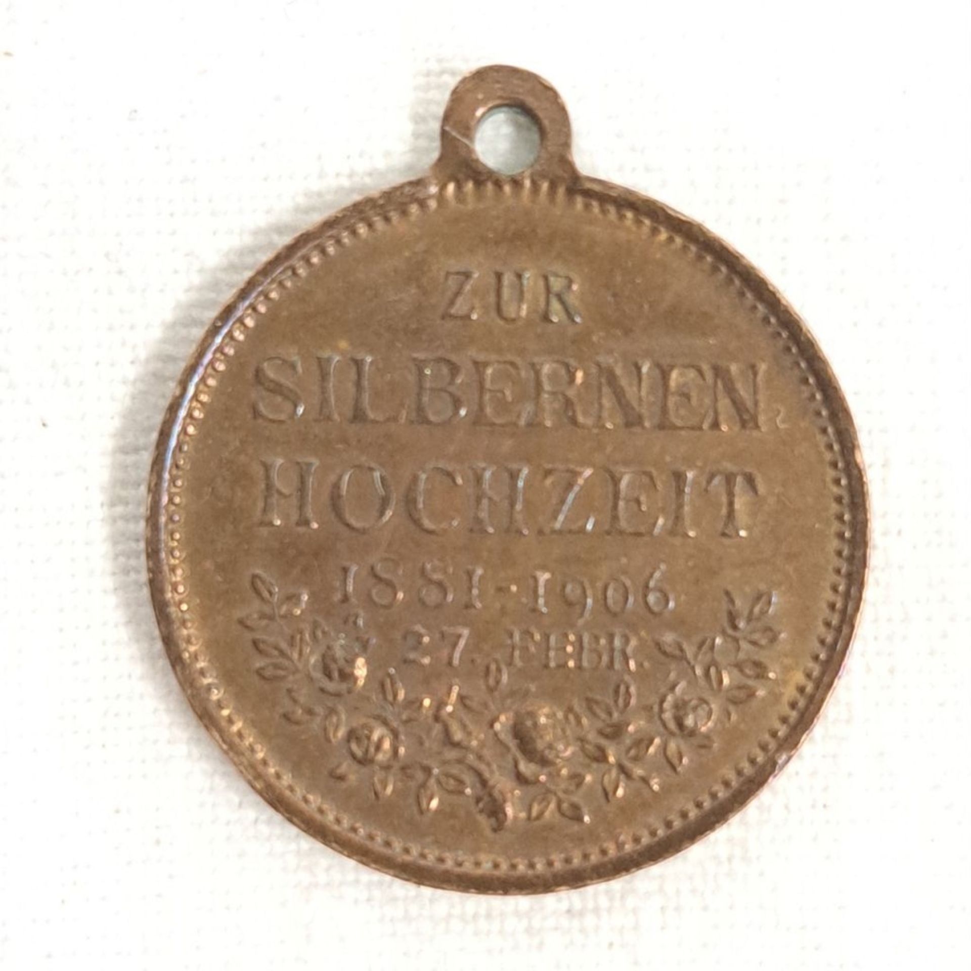 Medaille "Zur silbernen Hochzeit" - Bild 3 aus 3