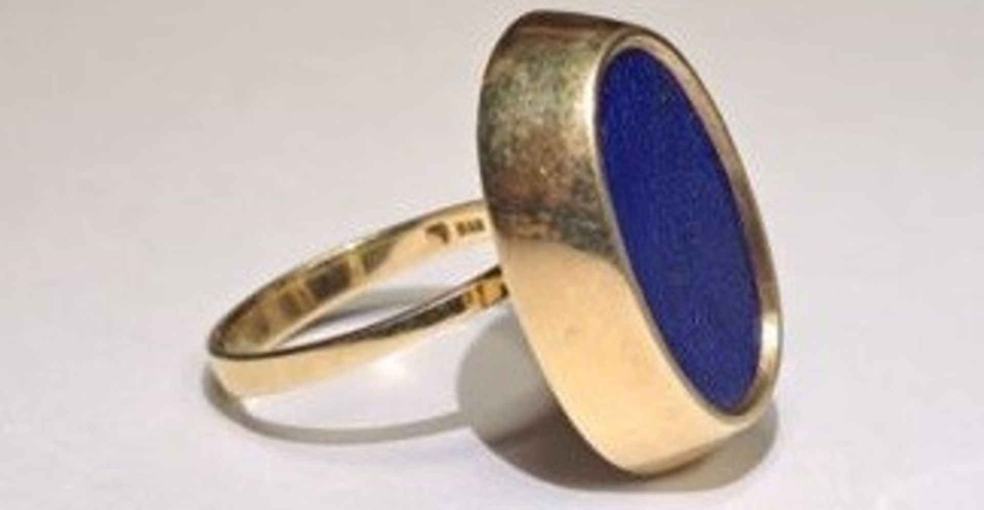 585 GG 14K Goldring Lapis Lapislazuli - Bild 5 aus 6