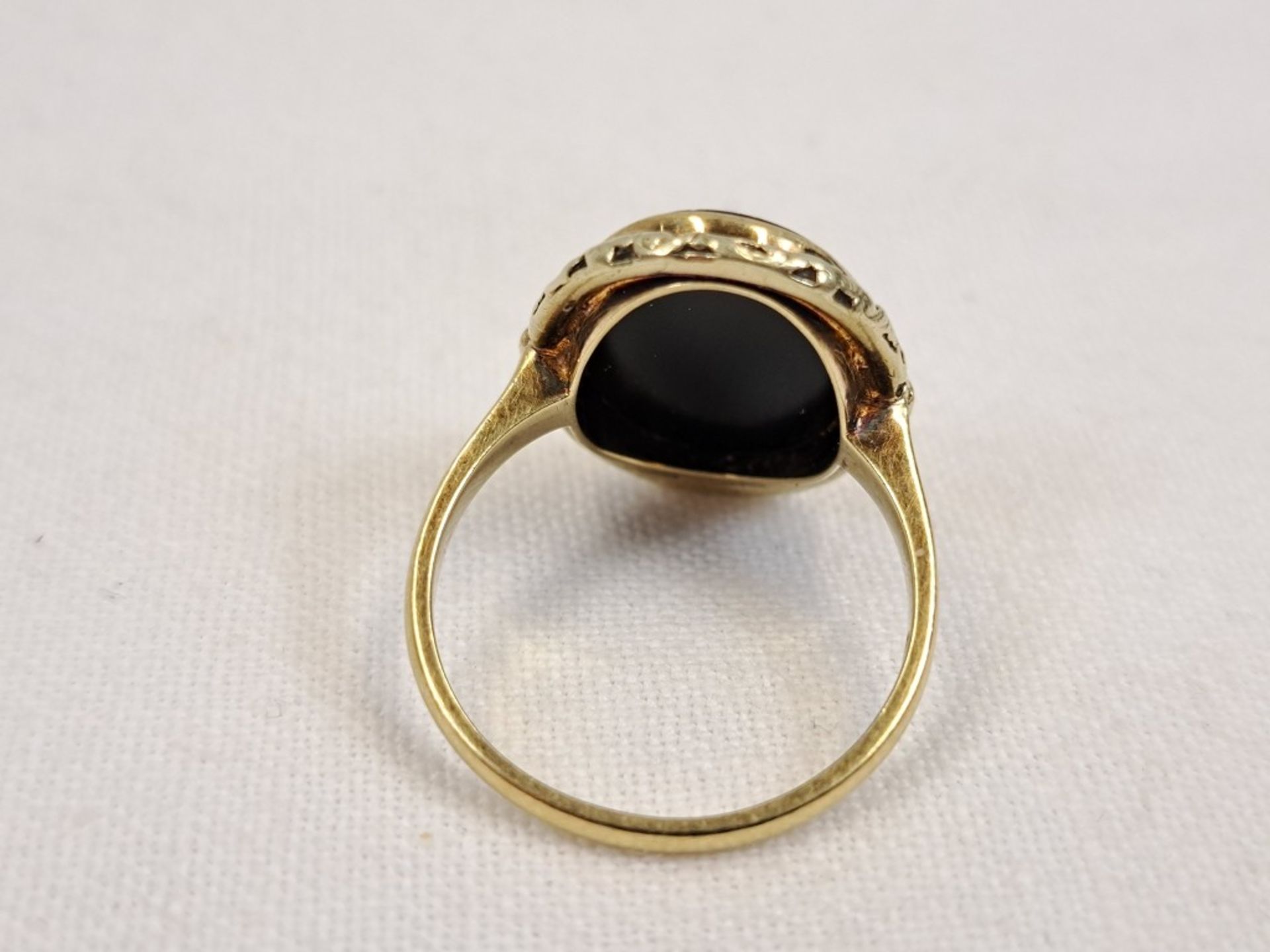 585 GG Unisex Onyx Ring - Image 6 of 7