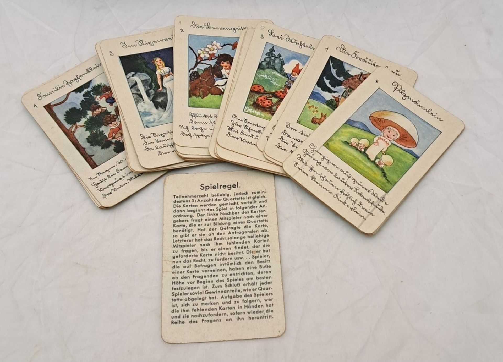 Antikes Kartenspiel Familie Zapfenhein - Bild 2 aus 2