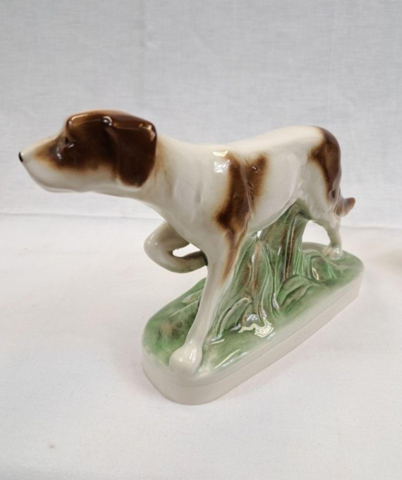 Alte Porzellanfigur Jugendstil Hund Setter - Image 2 of 3