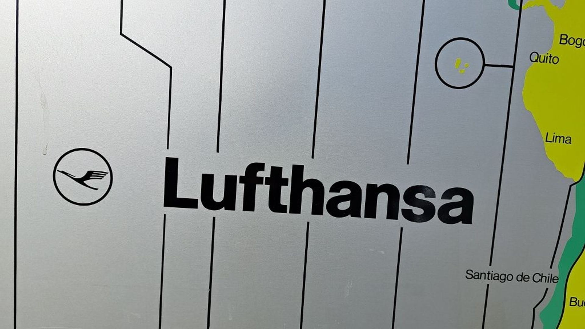 XL Lufthansa Weltuhr Weltzeit Wanduhr - Bild 3 aus 8