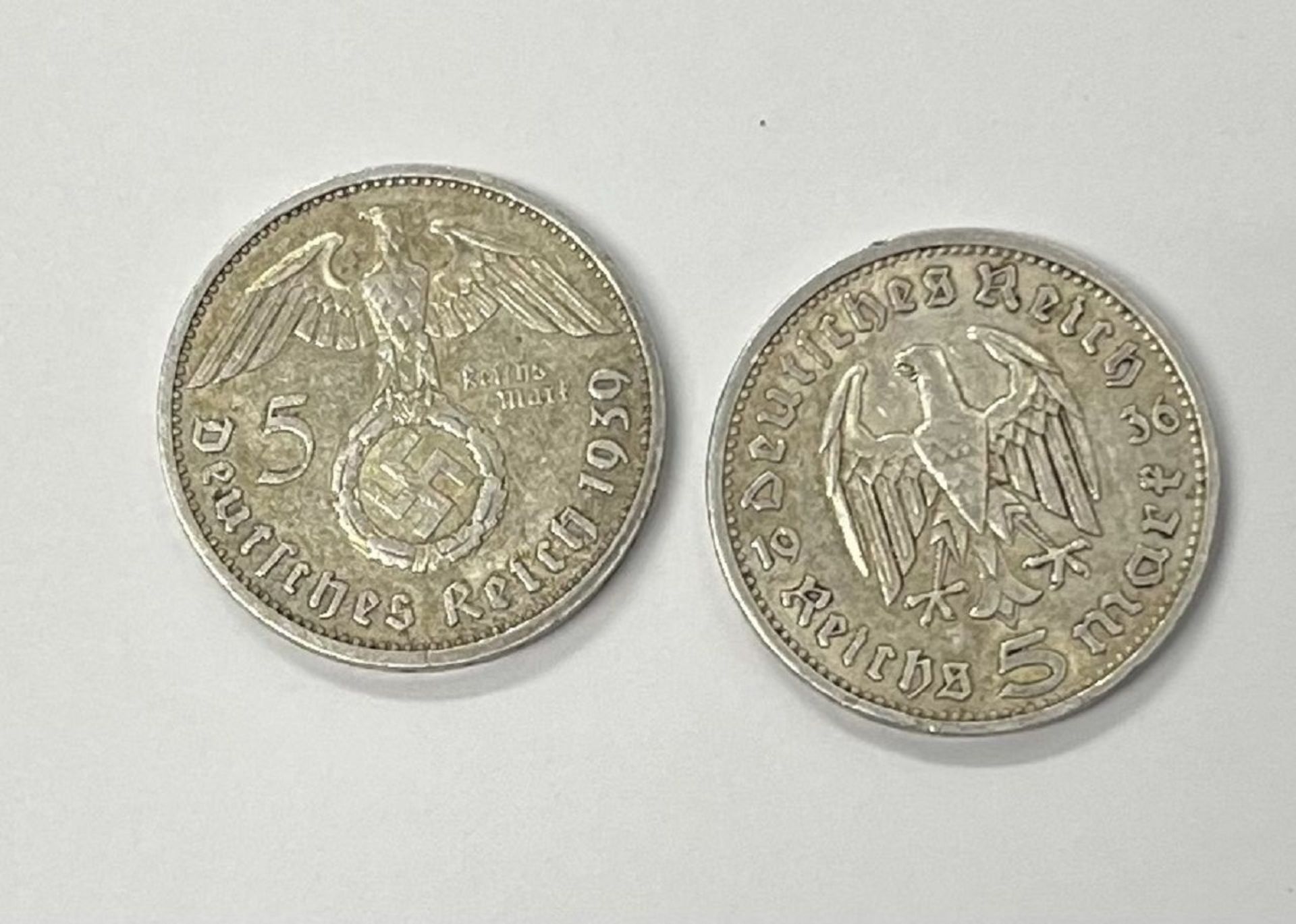 Zwei Reichsmark 1934 & 1936 - Bild 2 aus 3